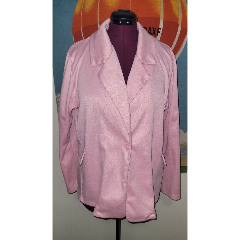 Culture Code Light Pink Knit Blazer 2X